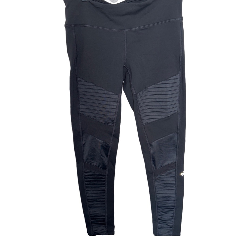 Alo Yoga Gray High Rise Moto Leggings